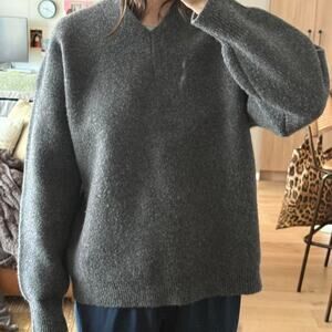 Babaton oversized charcoal wool sweater